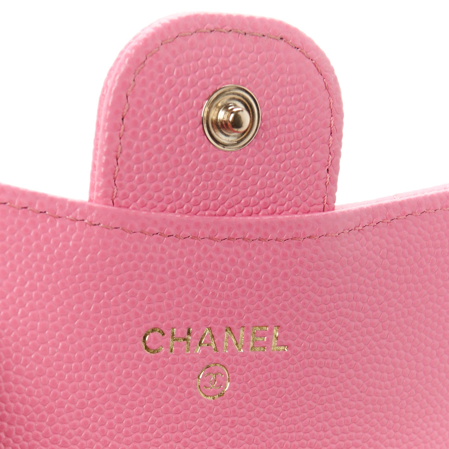 Chanel Caviar Quilted Flap Card Holder On Chain Pink 6 of 11