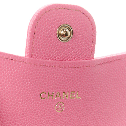 Chanel Caviar Quilted Flap Card Holder On Chain Pink 6 of 11