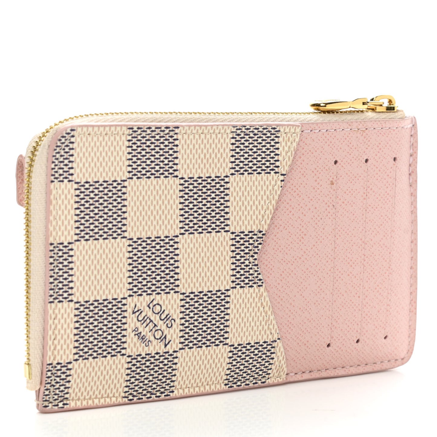 Damier Azur Recto Verso Card Holder Rose Ballerine