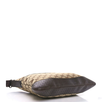 Gucci Monogram Calfskin Perforated Medium Flat Messenger Bag Dark Brown 4 of 10