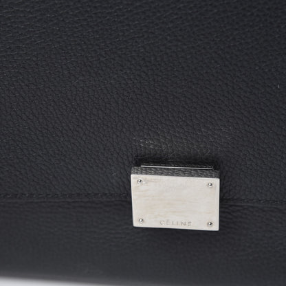 Celine Drummed Calfskin Suede Large Trapeze Black 12 of 14