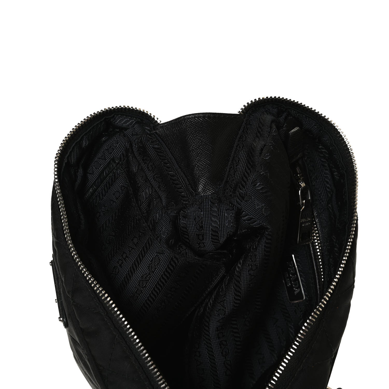 Prada Nylon Tessuto Impuntu Quilted Bandoliera Crossbody Bag Black 11 of 11
