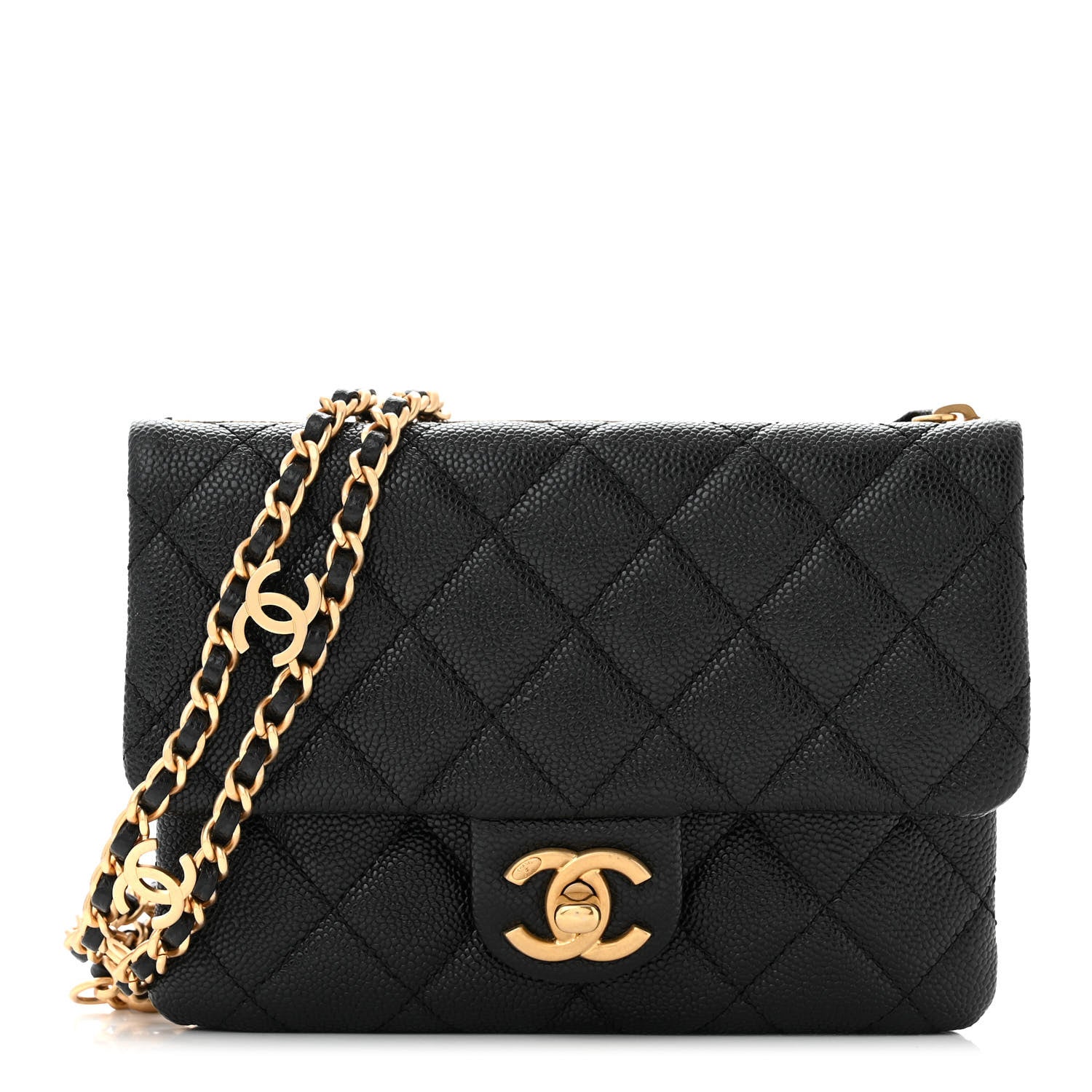 Chanel Shiny Caviar Pick Me Up Flap Belt Bag Black 1 of 12