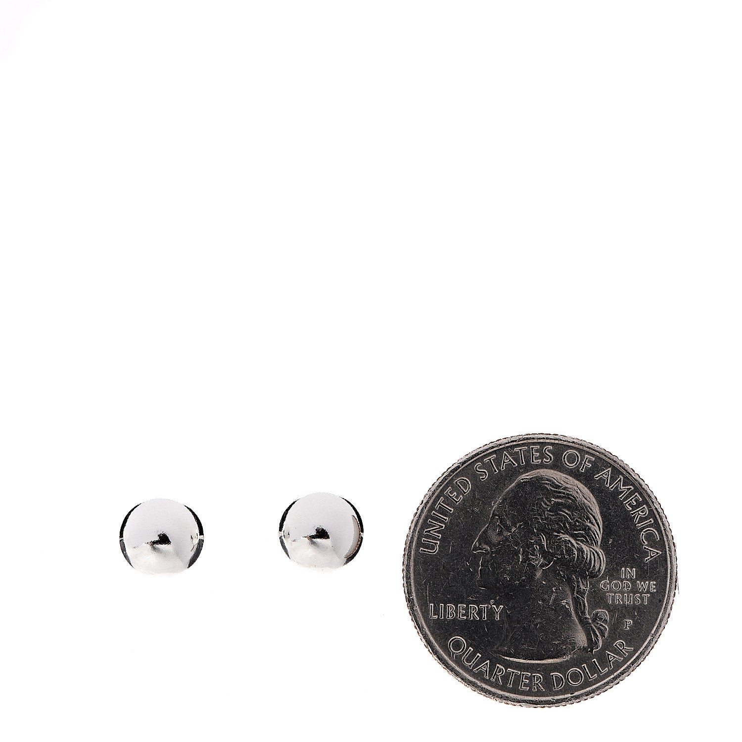 Tiffany Sterling Silver 8mm HardWear Ball Earrings 2 of 4