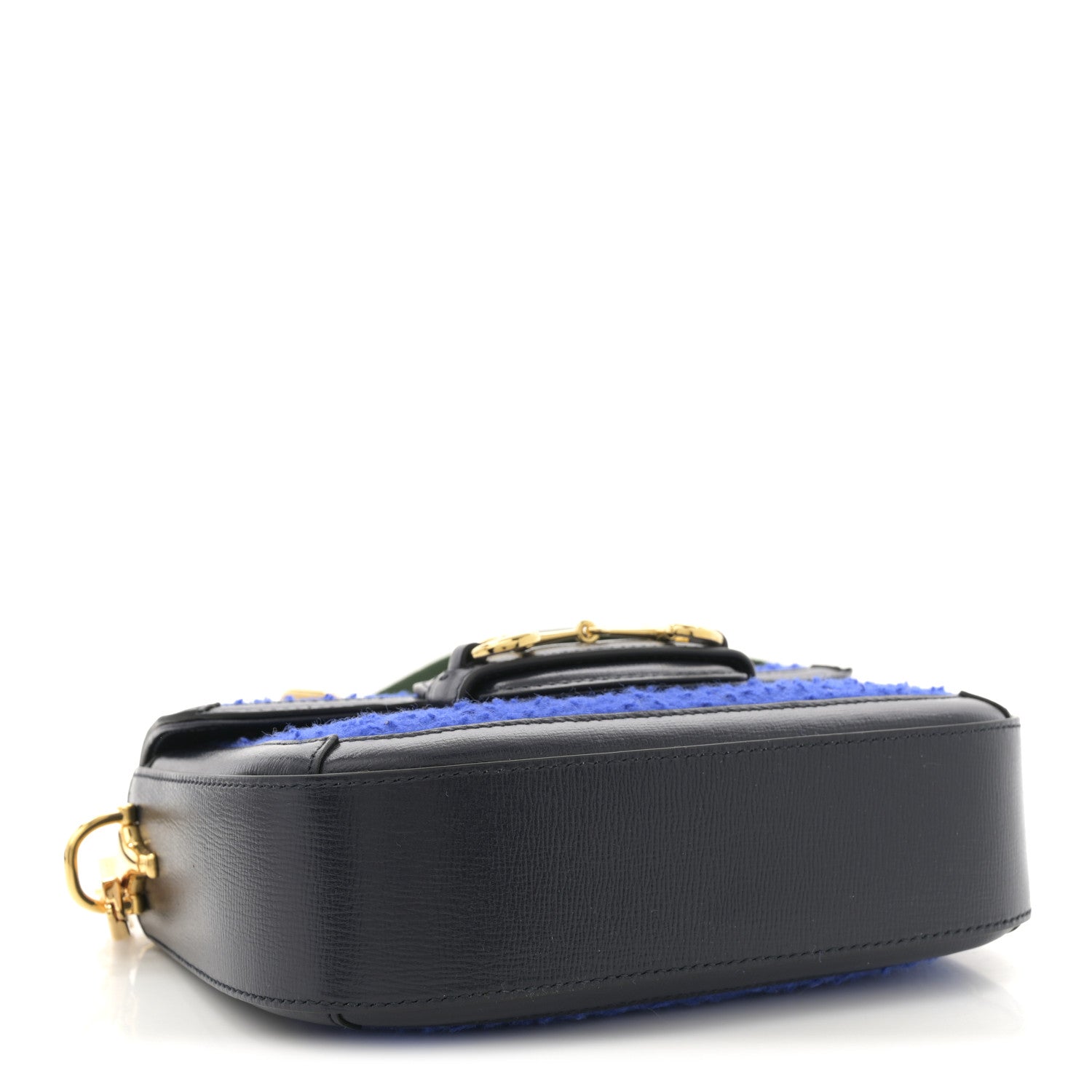 Gucci Casy Wool Azalea Calfskin Mini Horsebit 1955 Shoulder Bag Blue China 4 of 10