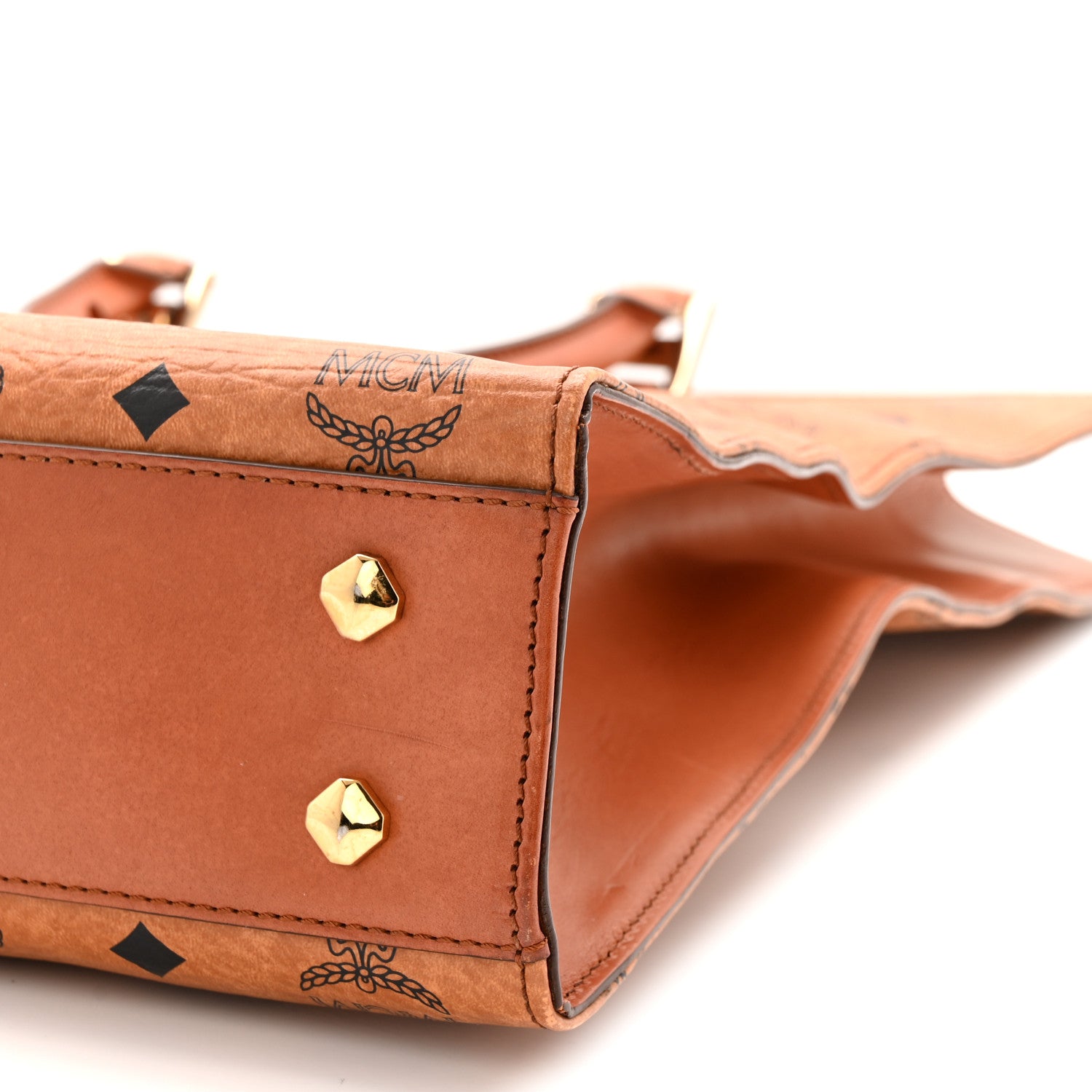 MCM Visetos Large Munchen Tote Cognac 1843352 – FASHIONPHILE