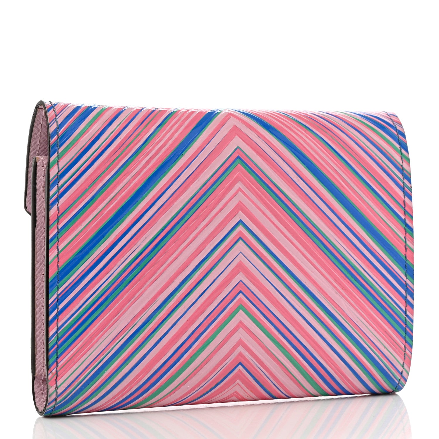 Louis Vuitton Epi Tropical Victorine Wallet Blue Rose 3 of 9
