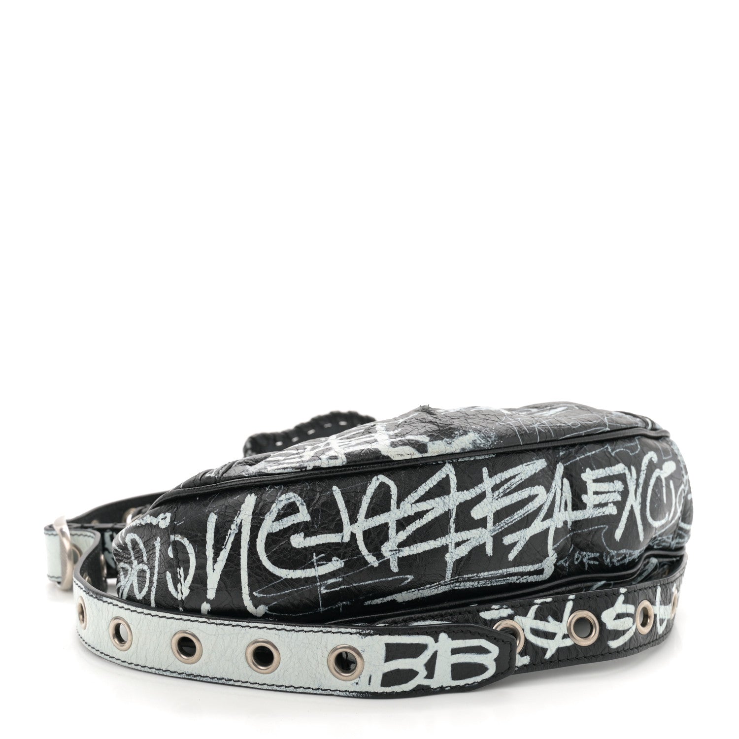 Balenciaga Agneau Arena Graffiti Le Cagole Shoulder Bag XS Black 5 of 13
