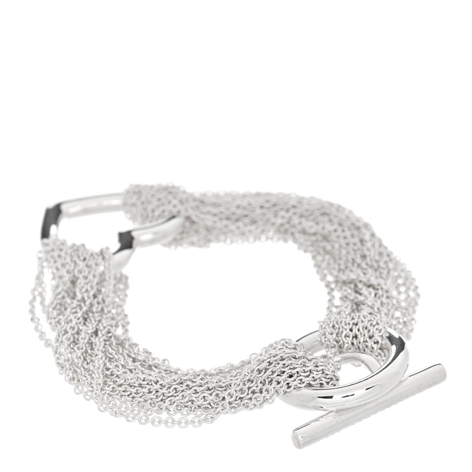 Tiffany Sterling Silver Open Heart Multi Strand Bracelet 2 of 3