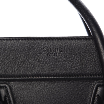 Celine Supple Calfskin Medium Phantom Luggage Black 6 of 12
