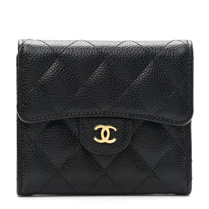 Chanel Caviar Quilted Compact Flap Wallet Black 1 of 8
