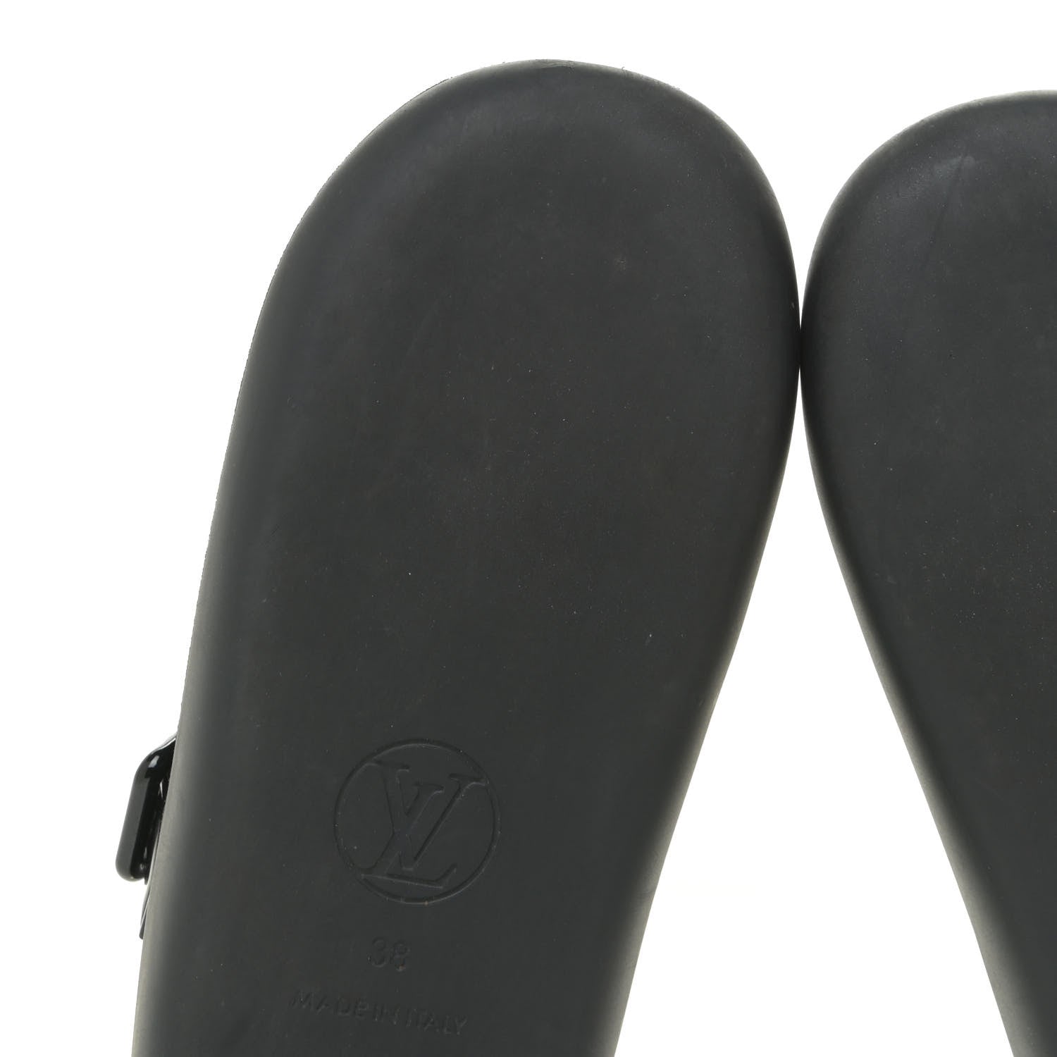 Louis Vuitton Monogram Sunbath Flat Mule Sandals 38 Black 7 of 12