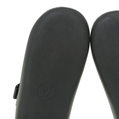 Louis Vuitton Monogram Sunbath Flat Mule Sandals 38 Black 7 of 12