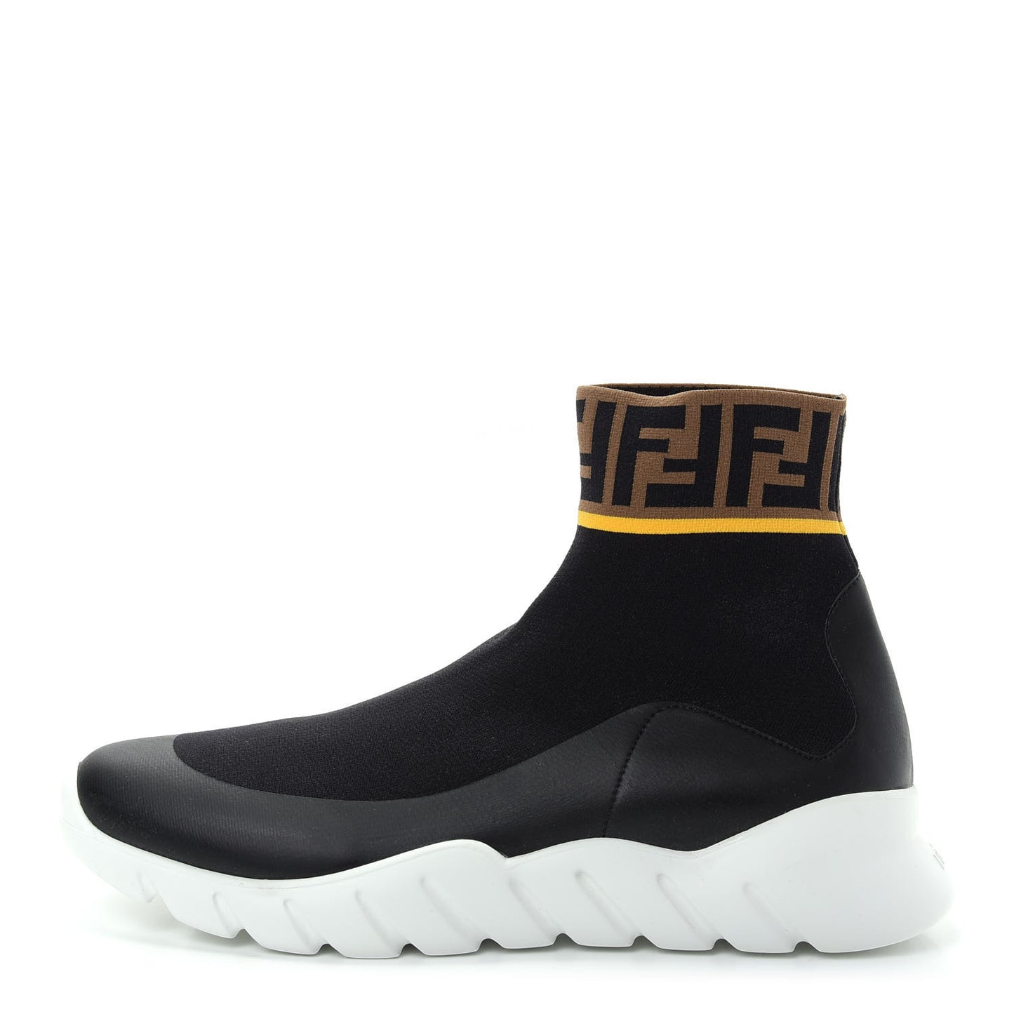 Jersey FF Mania Mens High Top Sock Sneakers 9.5 Black Tobacco Yema