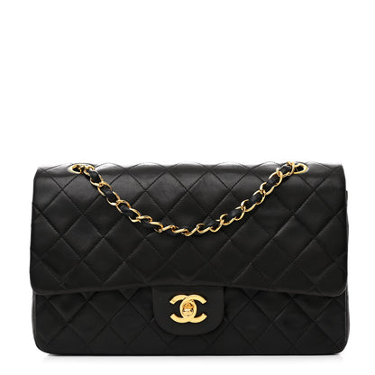 Chanel Lambskin Quilted Medium Double Flap Black 1 of 11