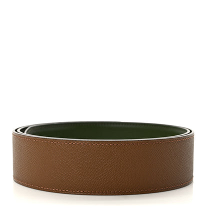 Hermes Epsom Box 42mm Belt Strap 95 38 Alezan Vert Canopee 2 of 5