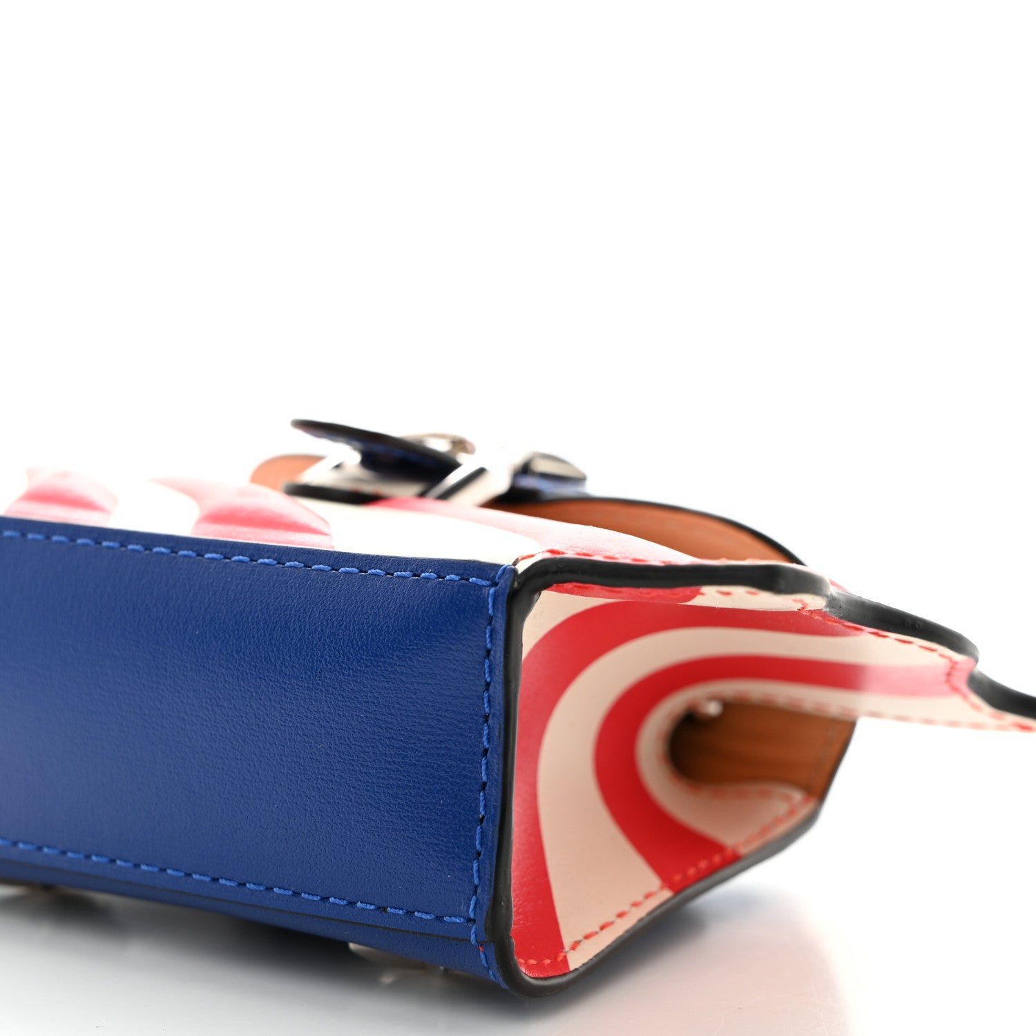 Delvaux Box Calfskin Wonder Woman Mini Brillant Bag Charm Blue White Red 12 of 13