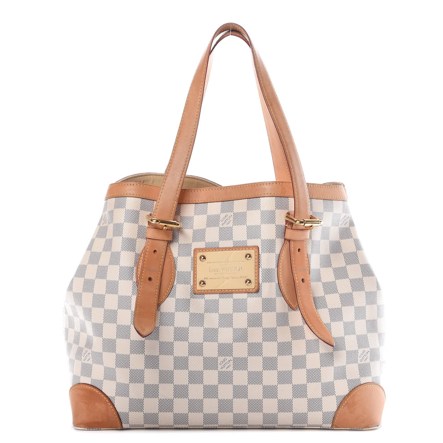 Louis Vuitton Damier Azur Hampstead MM 1 of 11