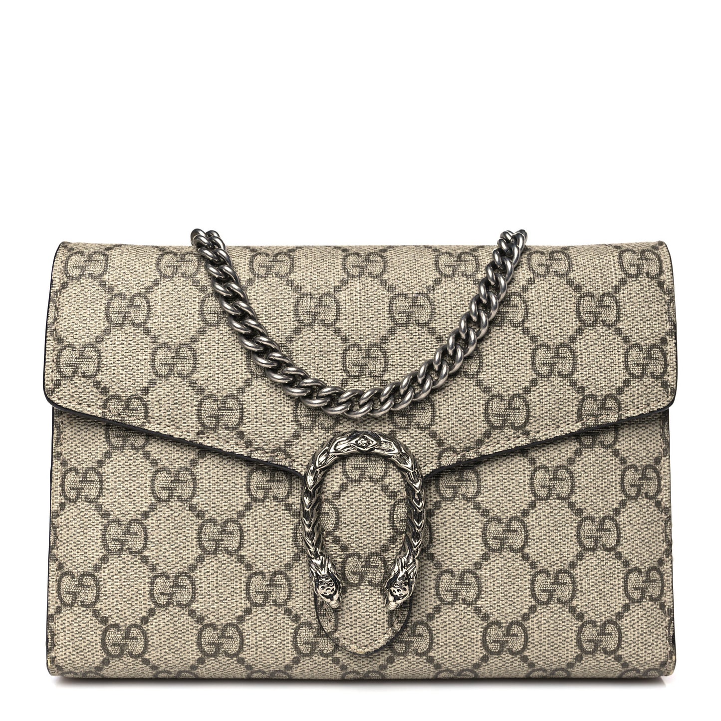 GG Supreme Monogram Mini Dionysus Chain Wallet Beige Pink