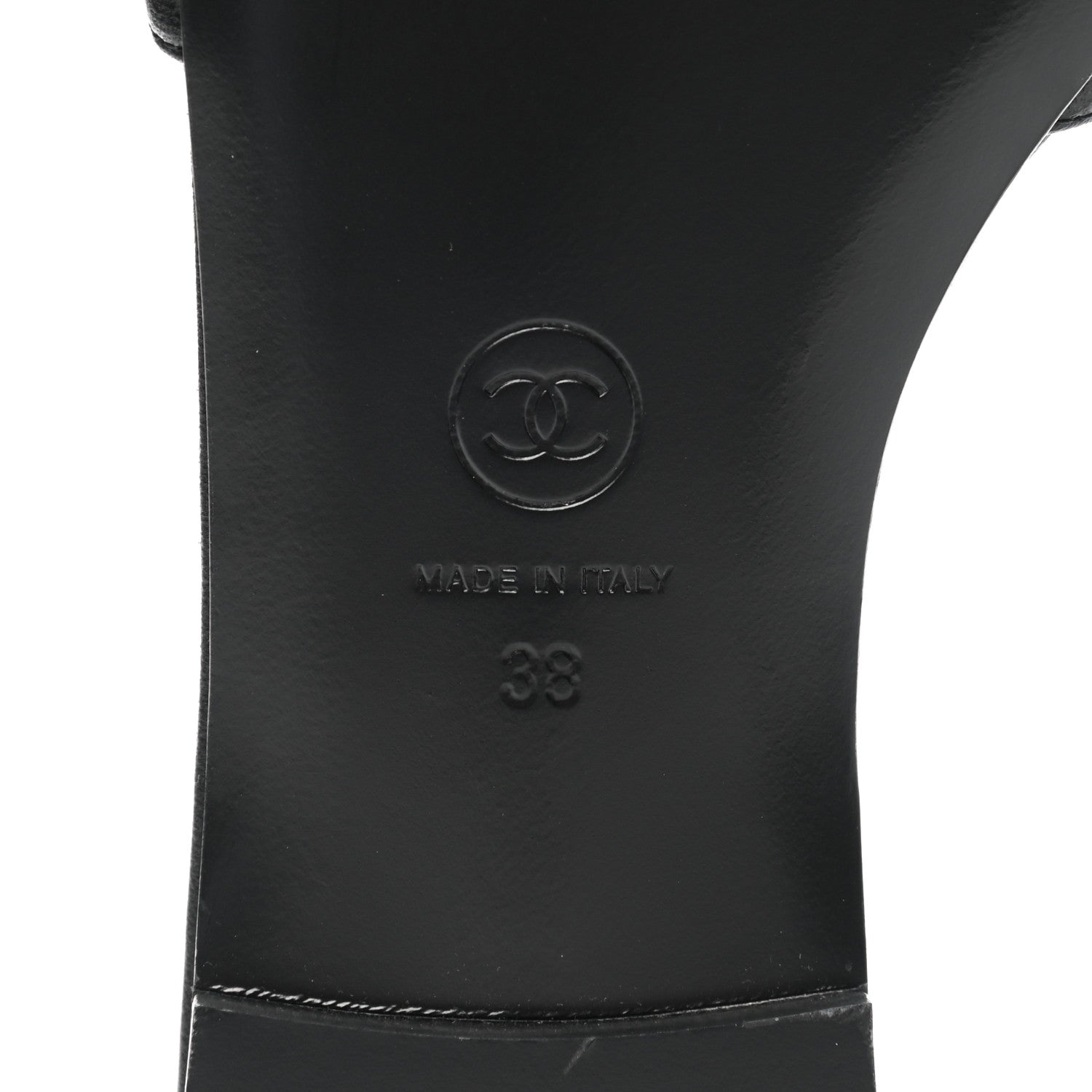 Chanel Lambskin Quilted CC Turnlock Sandals 38 Black 6 of 9