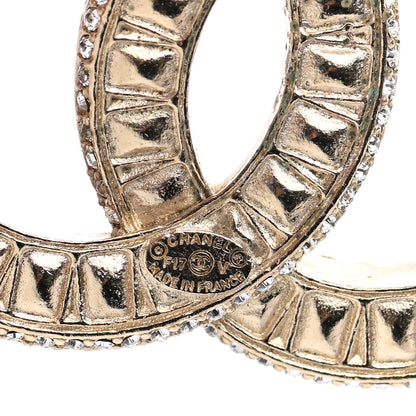 Chanel Baguette Crystal CC Brooch Gold 4 of 4