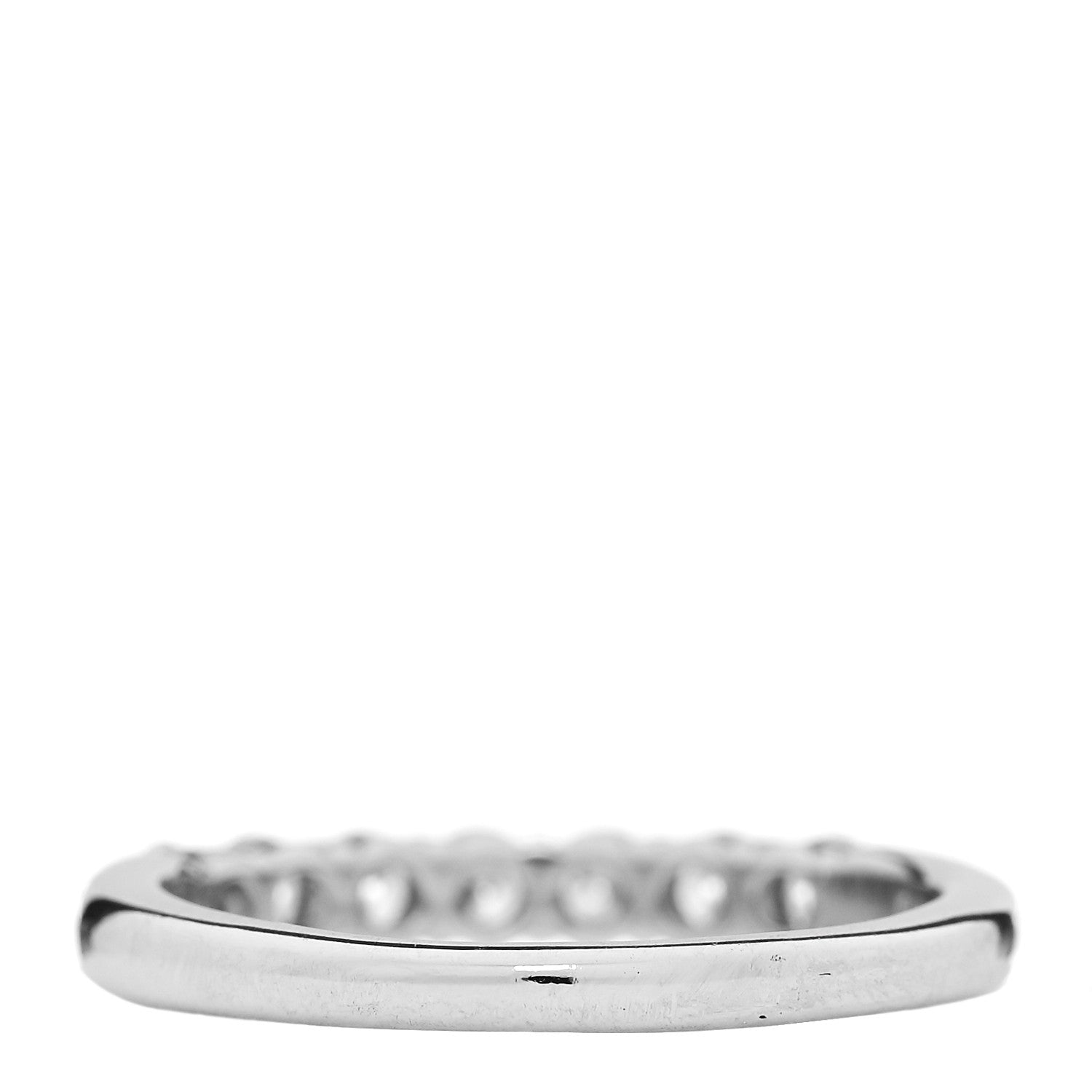 Tiffany Platinum Diamond 3mm Embrace Half Circle Band Ring 54 7 3 of 5