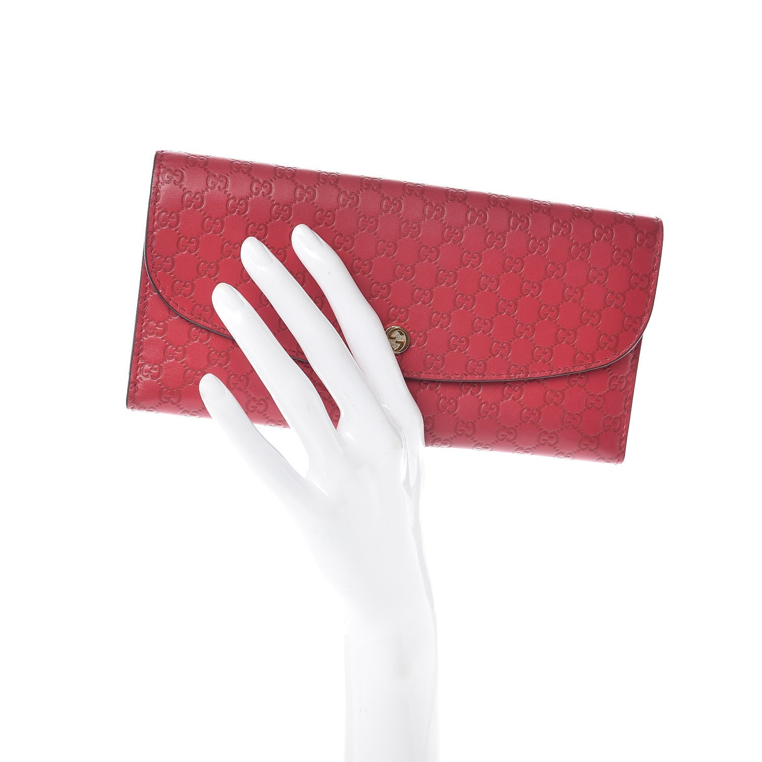 Gucci Microguccissima Interlocking G Continental Wallet Red 2 of 10