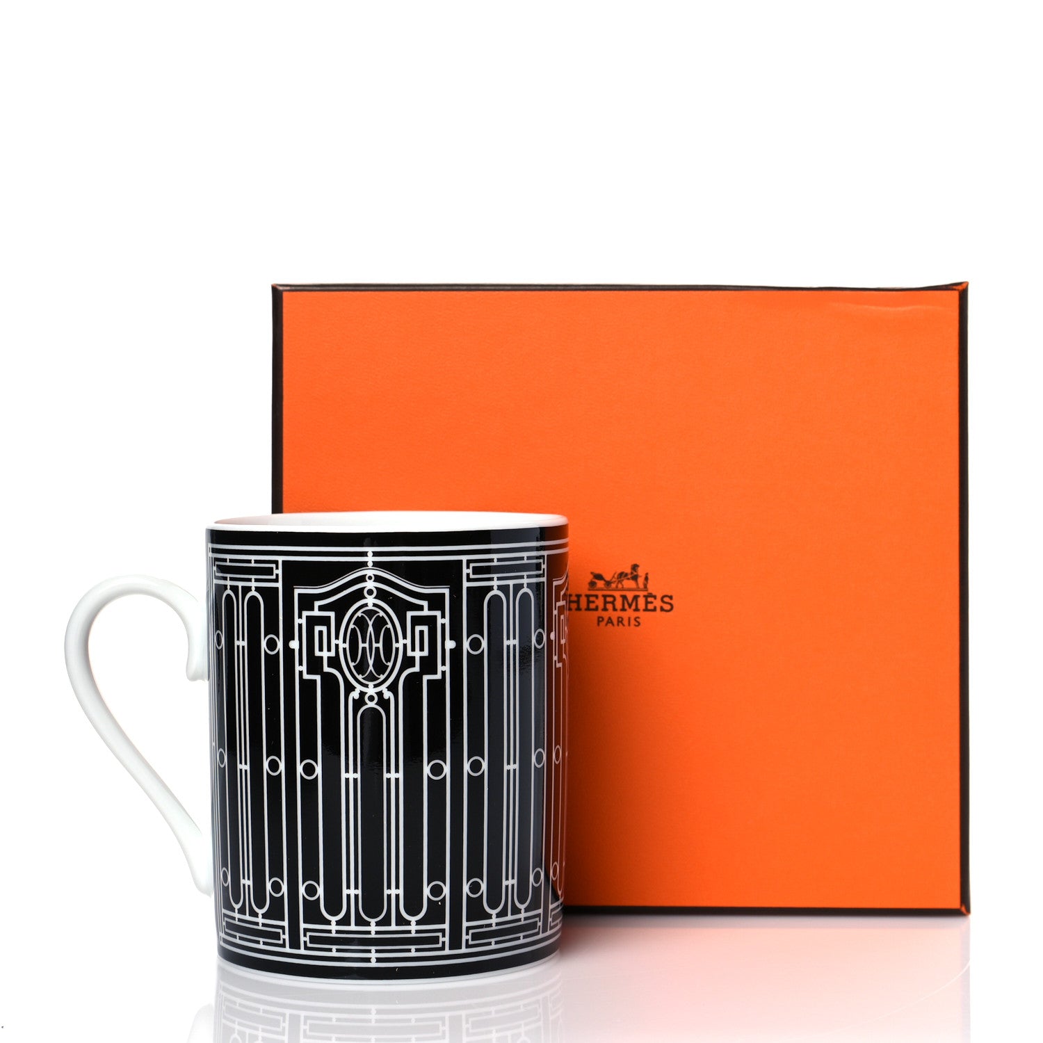 Hermes Porcelain H Deco Mug N°2 Black 10 of 10