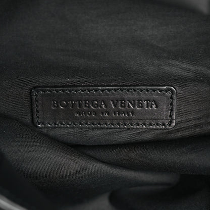 Bottega Veneta Smooth Calfskin Perforated Messenger Crossbody Bag Black 8 of 9