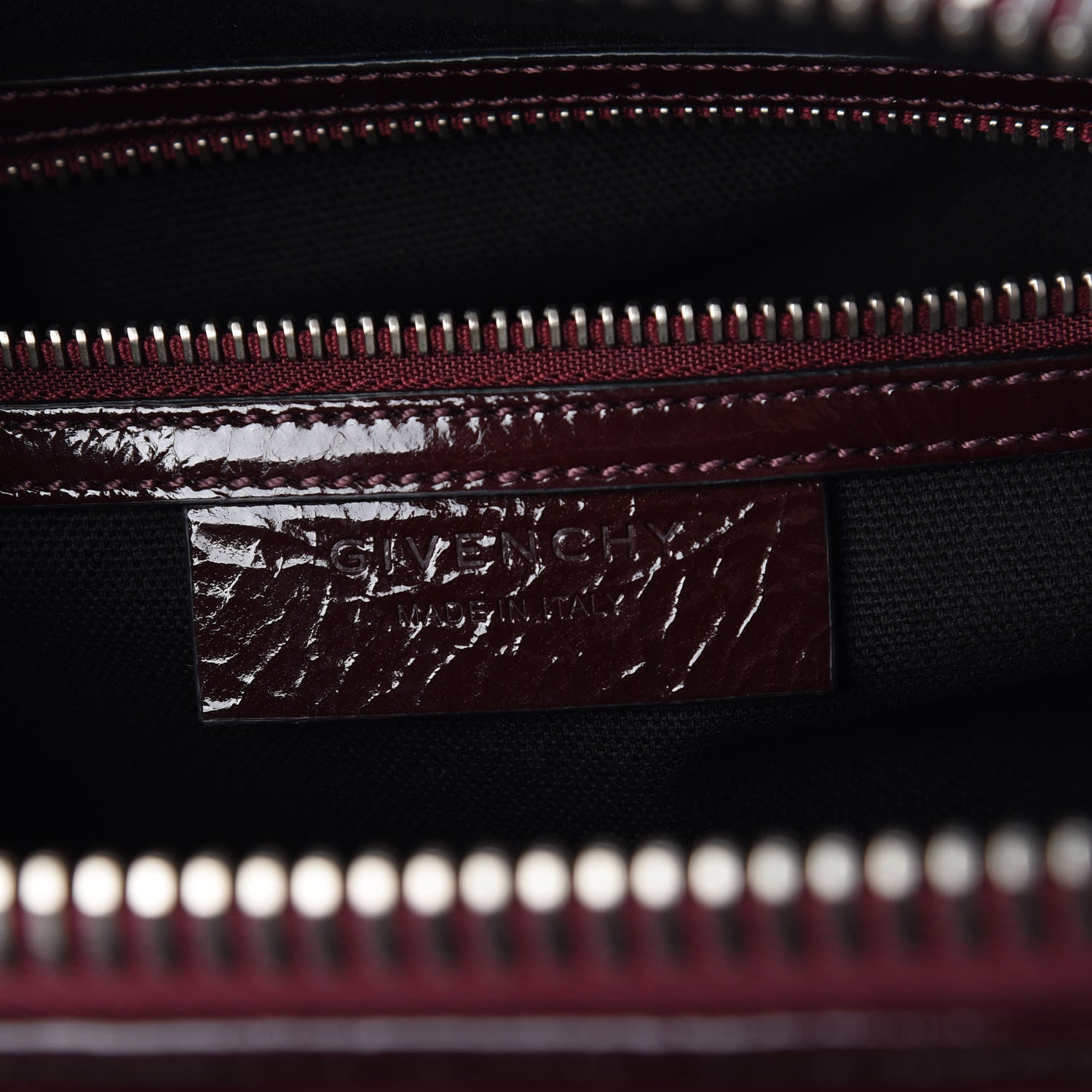 Givenchy Crinkled Patent Calfskin Small Antigona Aubergine 8 of 9