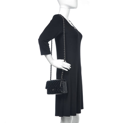 Chanel Patent Calfskin Quilted Mini Rectangular Flap Black 2 of 12
