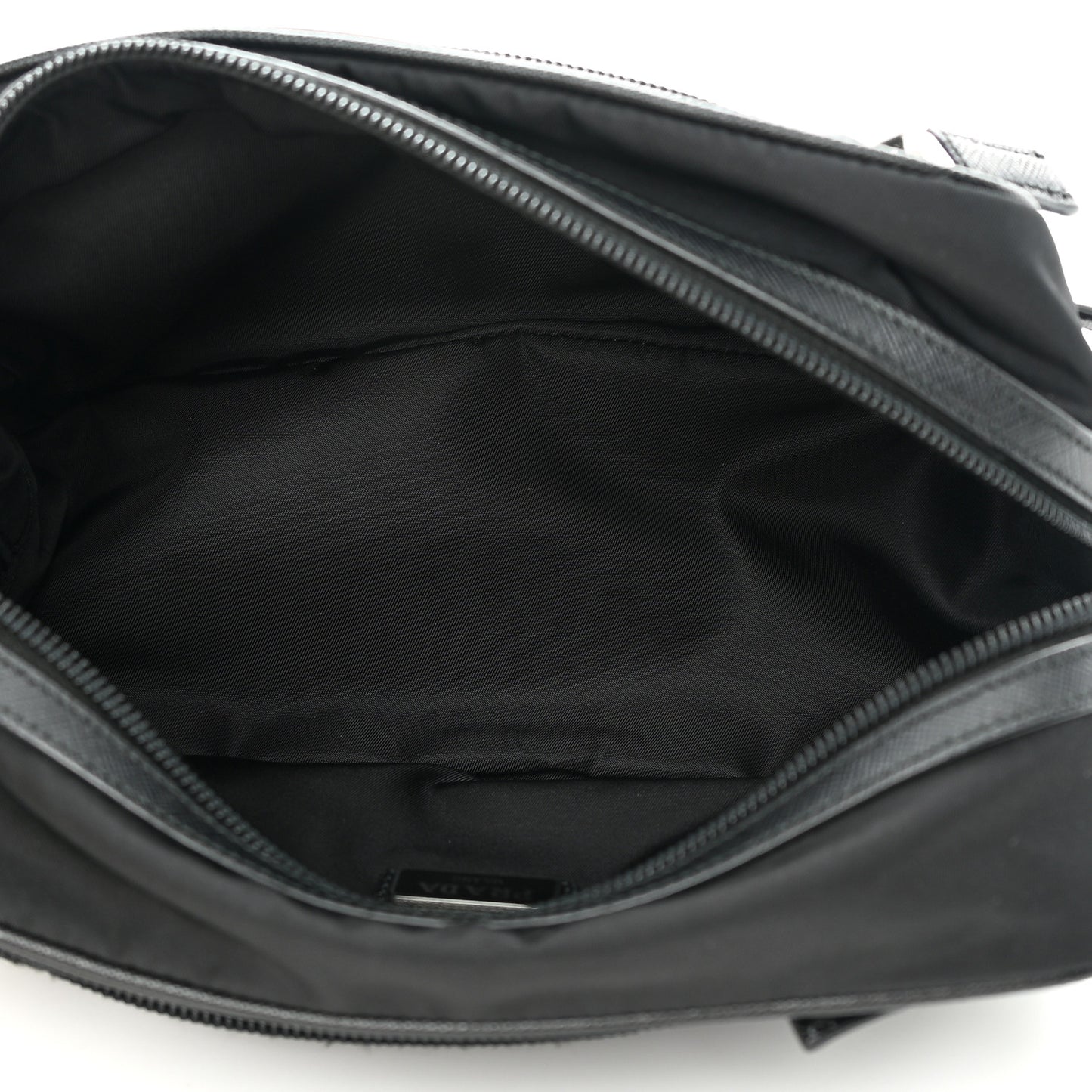 Re-Nylon Saffiano Travel Pouch Black