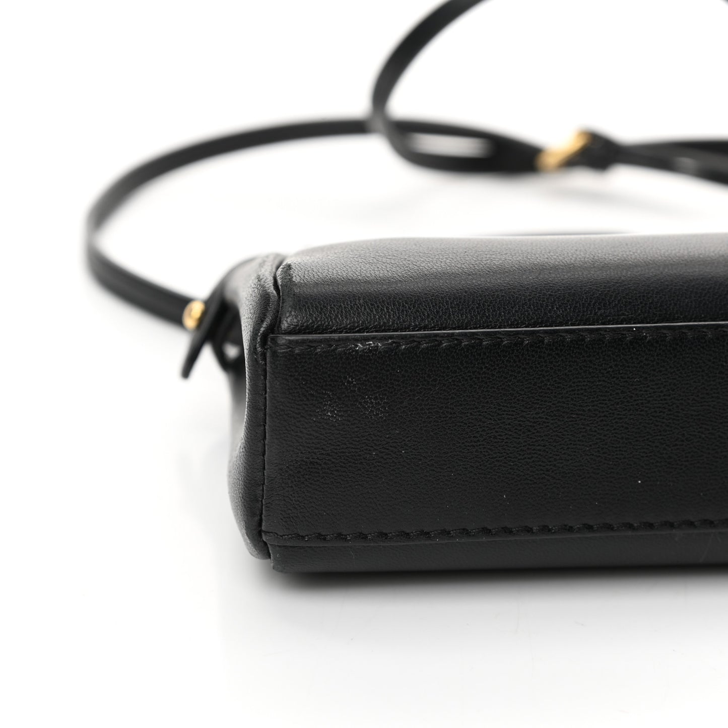 Nappa Micro Peekaboo Iconic Satchel Black