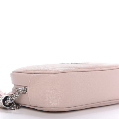 Saint Laurent Grain De Poudre Matelasse Monogram Mini Lou Camera Bag Marble Pink 6 of 10