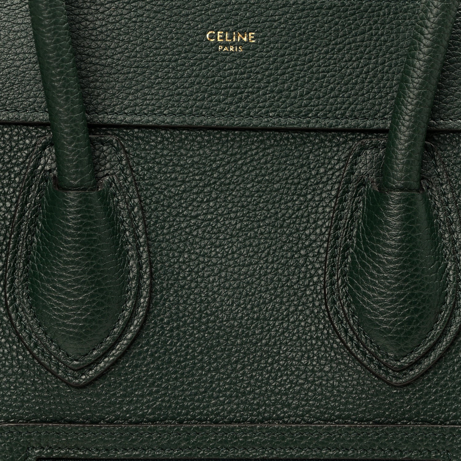 Celine Drummed Calfskin Nano Luggage Amazone 7 of 9