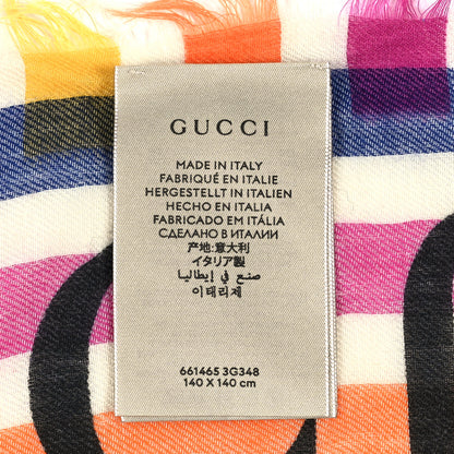 Gucci Wool Plaid Allcolors Shawl Ivory Multicolor 4 of 4