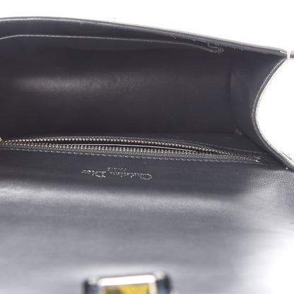 Christian Dior Metallic Patent Micro-Cannage Small Diorama Flap Bag Silver 5 of 8