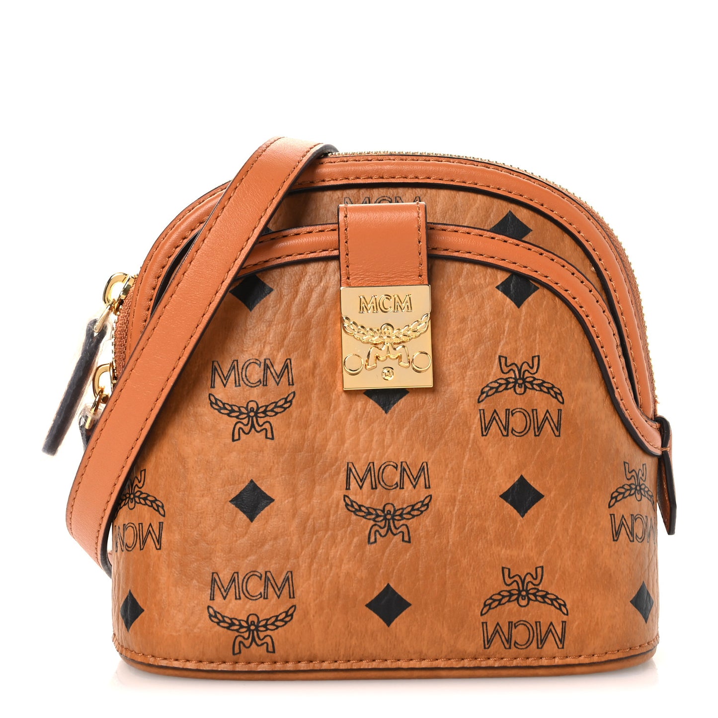 Visetos Mini Anna Crossbody Bag Cognac
