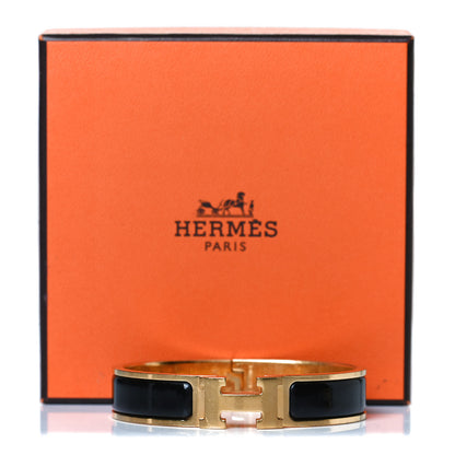 Hermes Enamel Narrow Clic Clac H Bracelet GM Black 4 of 4