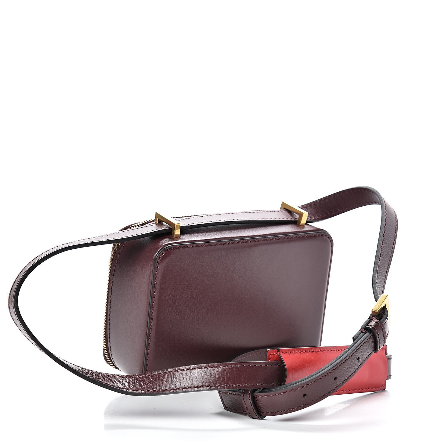 X UNDERCOVER Smooth Calfskin Graphic Print VSling Crossbody Bag Rubin