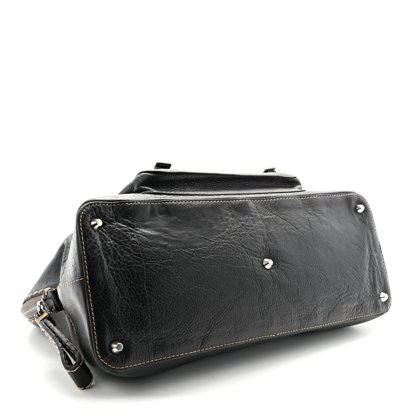 Calfskin Edith Dome Bowler Black