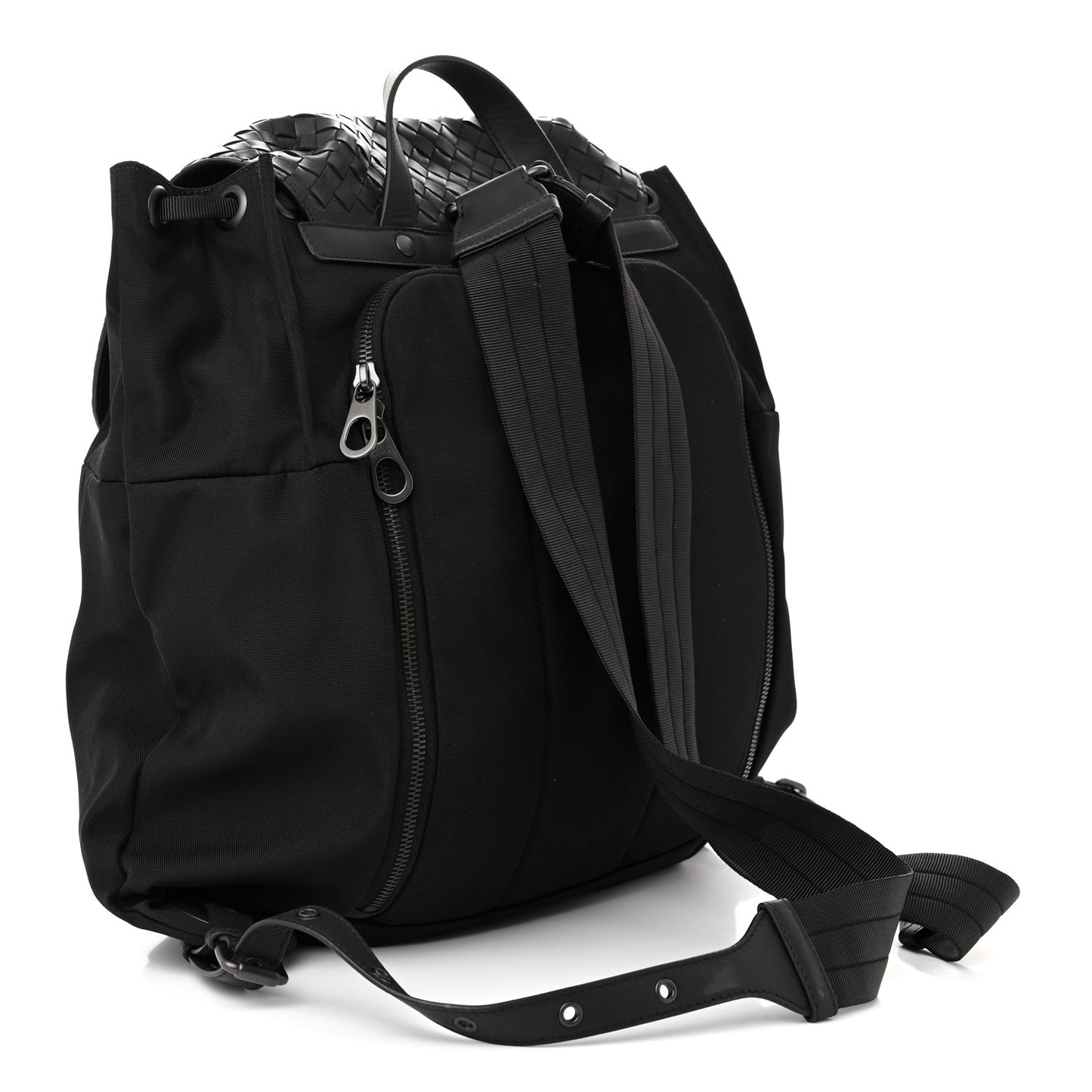 Nylon Intrecciato Backpack Black
