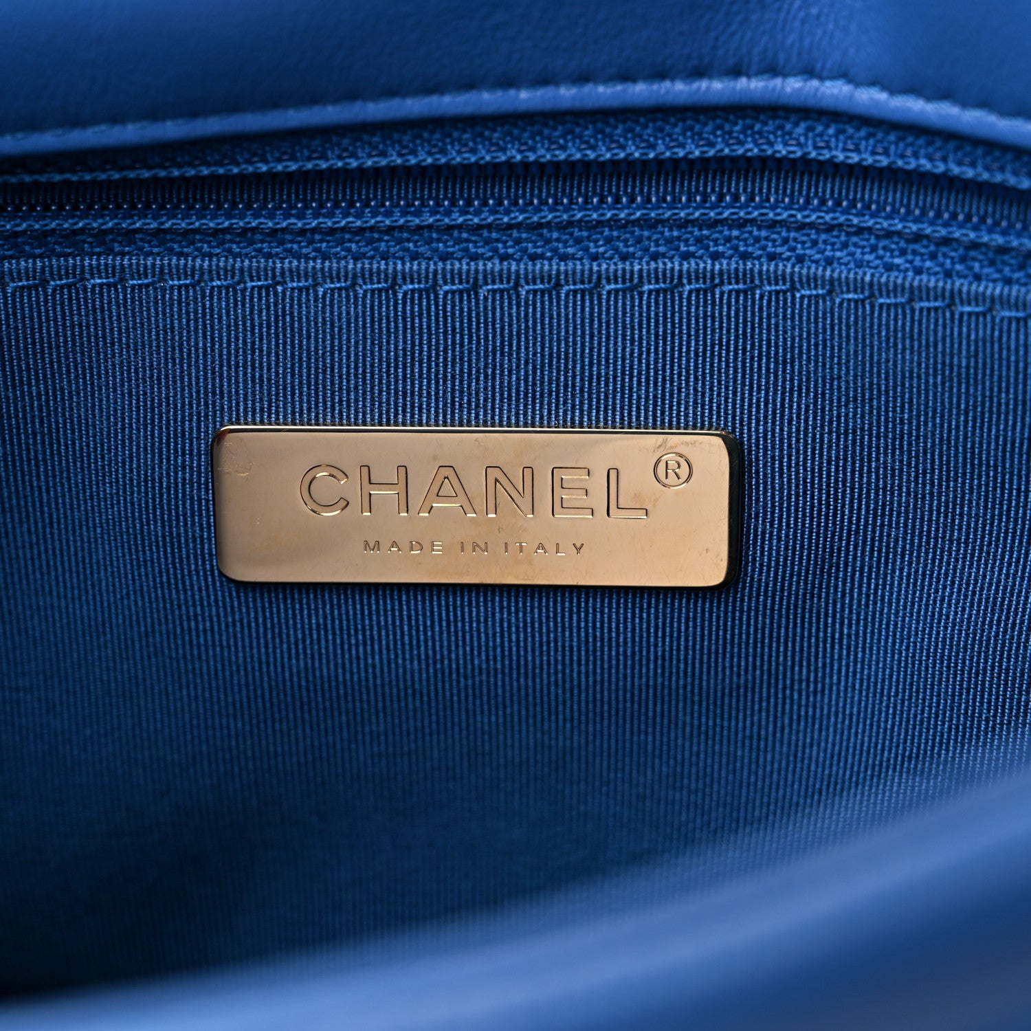 Chanel Lambskin Quilted Medium Chanel 19 Flap Blue 5 of 8