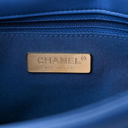 Chanel Lambskin Quilted Medium Chanel 19 Flap Blue 5 of 8