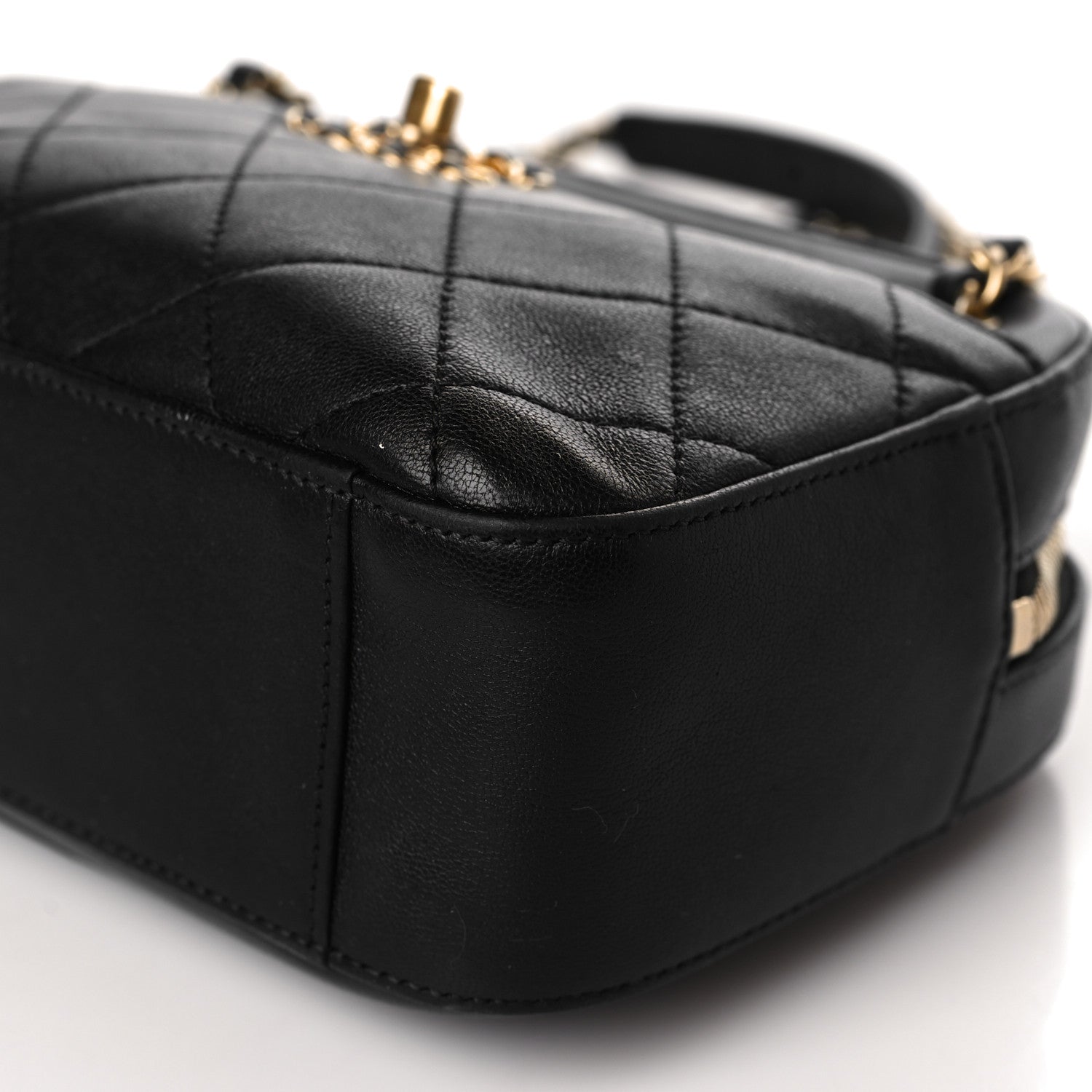 Chanel Goatskin Quilted Chanel 19 Camera Case Black 9 of 10