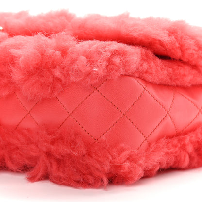 Chanel Shearling Lambskin Quilted Flap Red 9 of 11