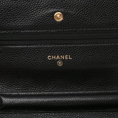 Chanel Caviar Quilted Wallet on Chain WOC Black 6 of 14