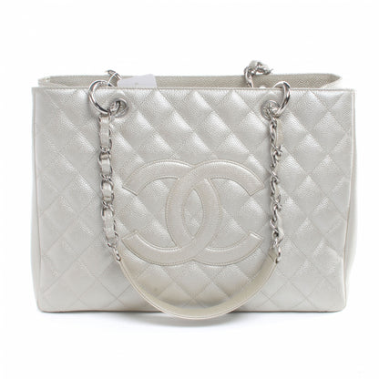 Chanel Caviar Quilted Grand Shopping Tote GST Pearl 1 of 7