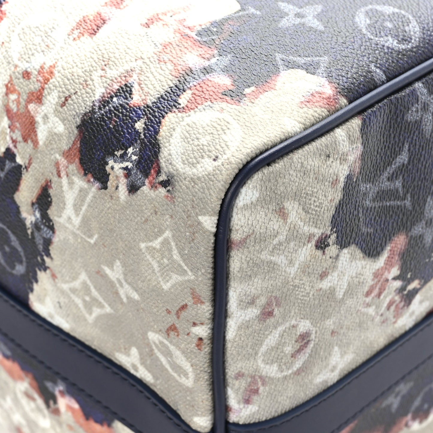 Monogram Bleach Keepall Bandouliere 50 Ink Blue