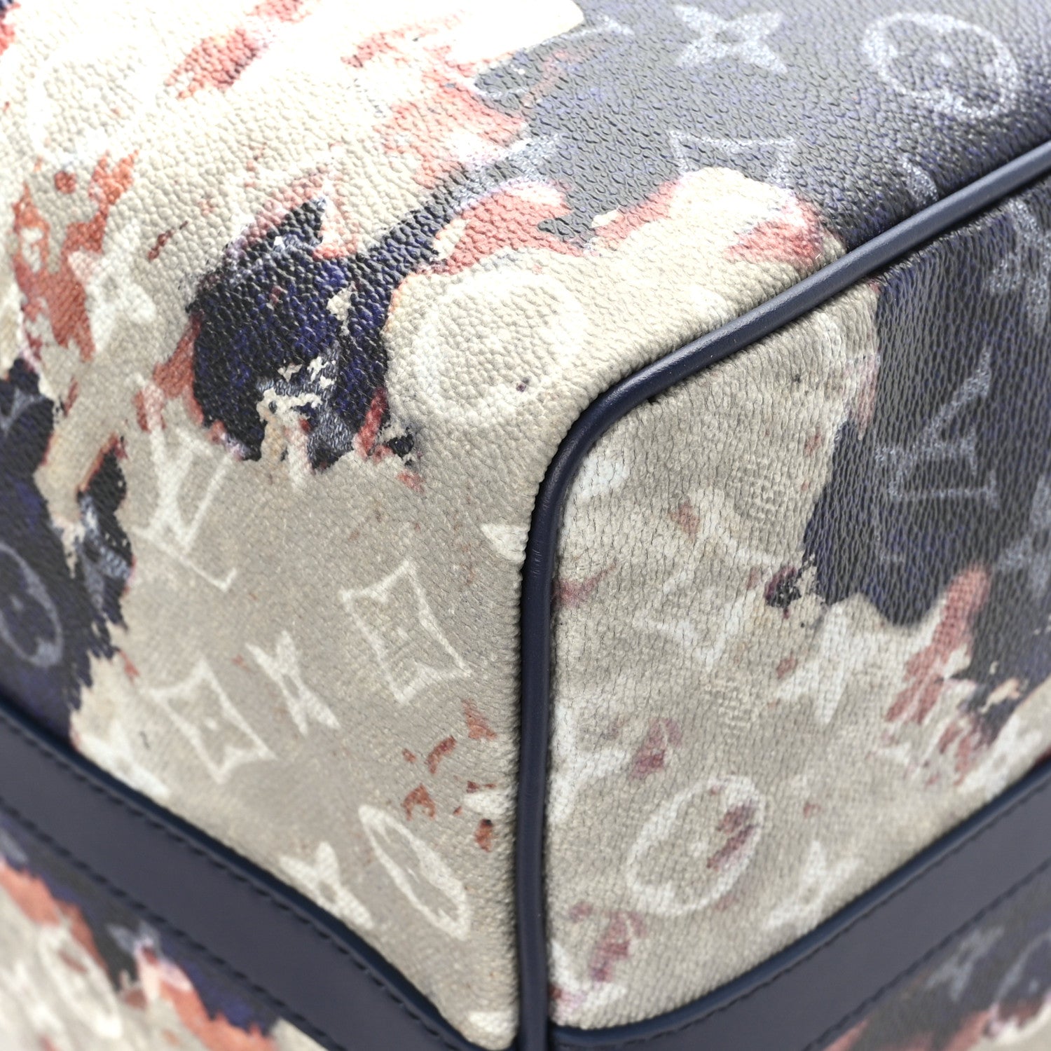 Louis Vuitton Monogram Bleach Keepall Bandouliere 50 Ink Blue 7 of 9